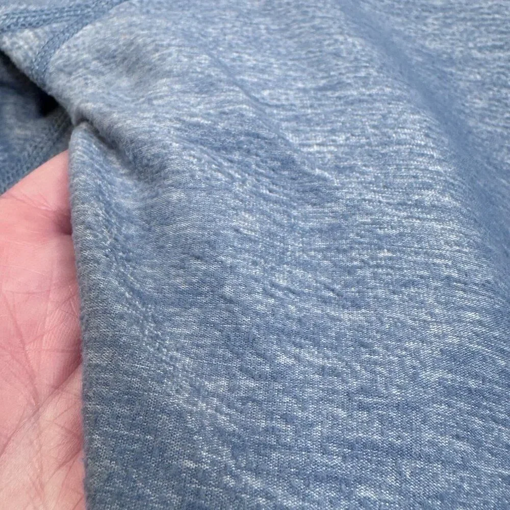 Lululemon Wunder Under Crop Legging Heathered Denim Blue 10 FLAW